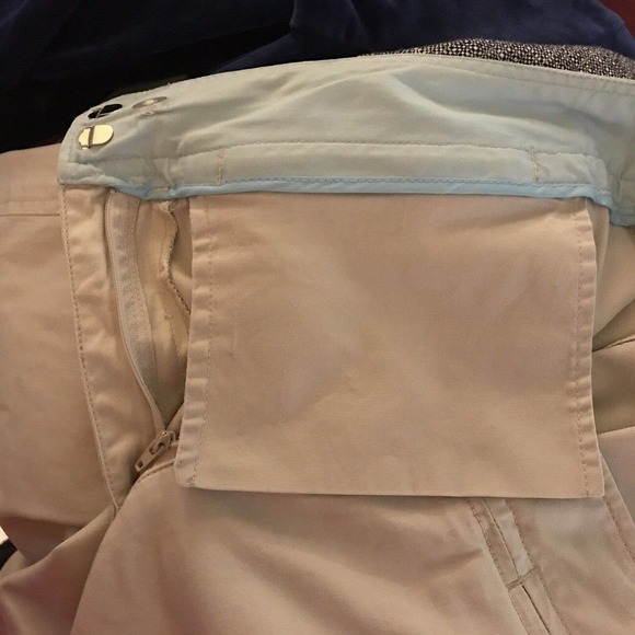 Venezia Straight Denim Midi Skirt Plus Sz18 Beige Slit Back Pockets Used - Picture 8 of 16